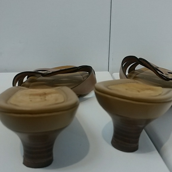 Cole Haan Tan Beige Kitten Heel Sandals - Picture 5 of 11